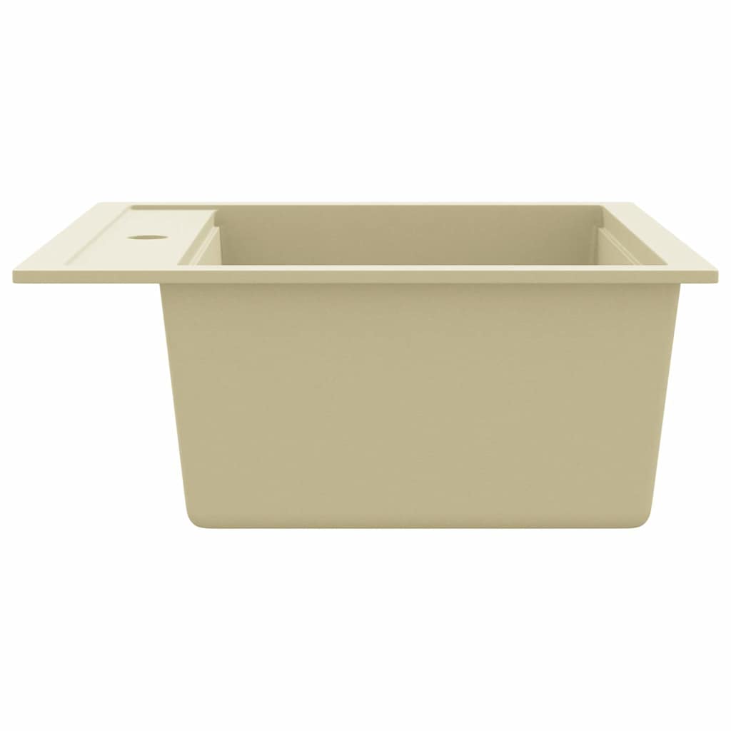 køkkenvask granit enkelt vask beige