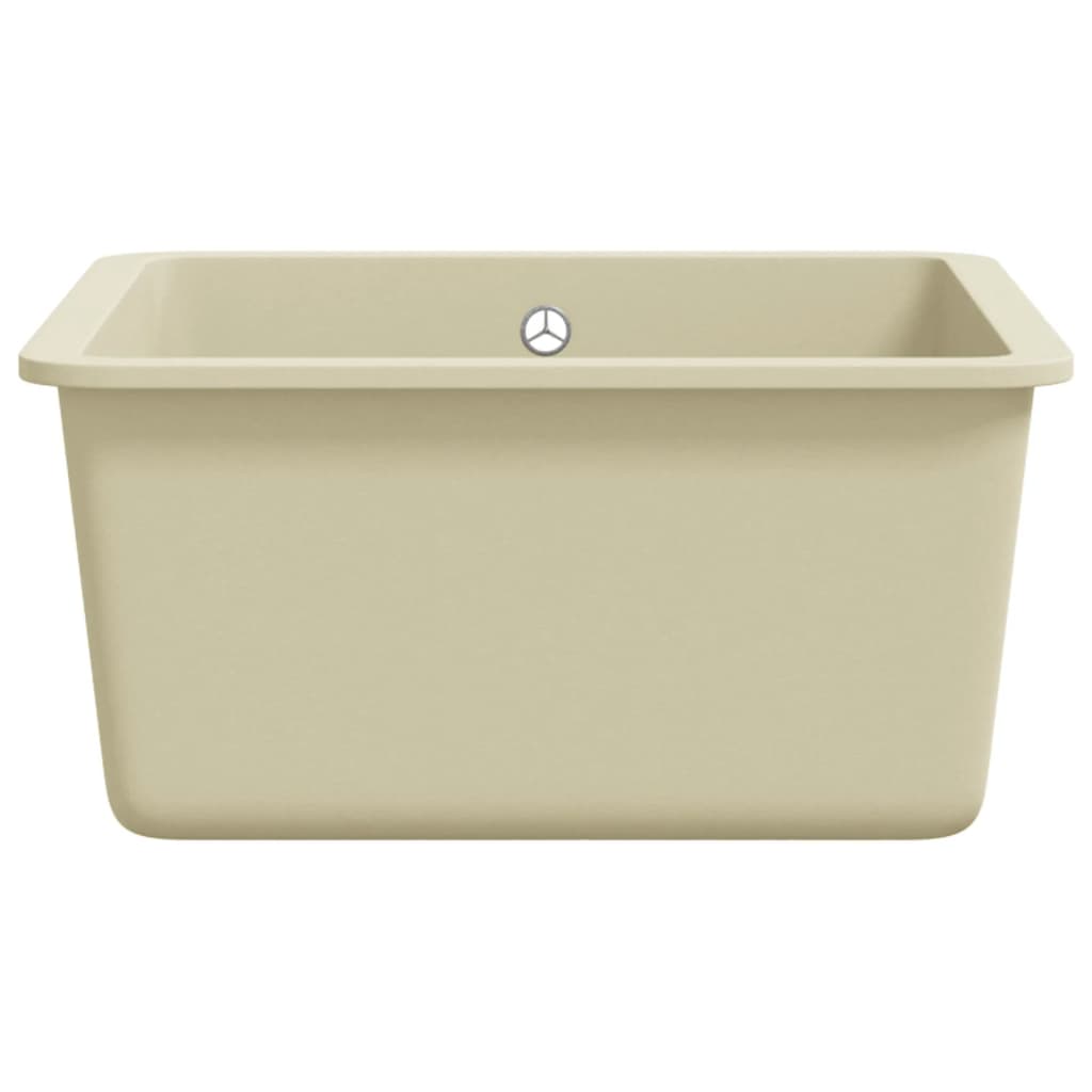 køkkenvask granit enkelt vask beige
