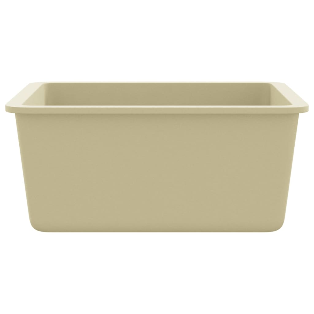 køkkenvask granit enkelt vask beige