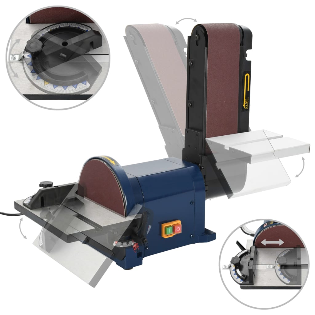 elektrisk skive- og båndsliber 500 W 200 mm