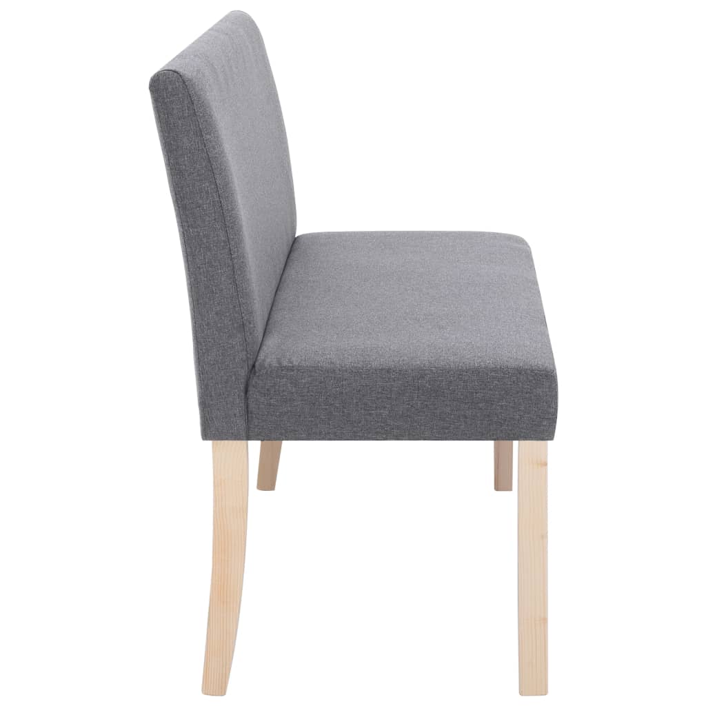 bænk 139,5 cm polyester lysegrå