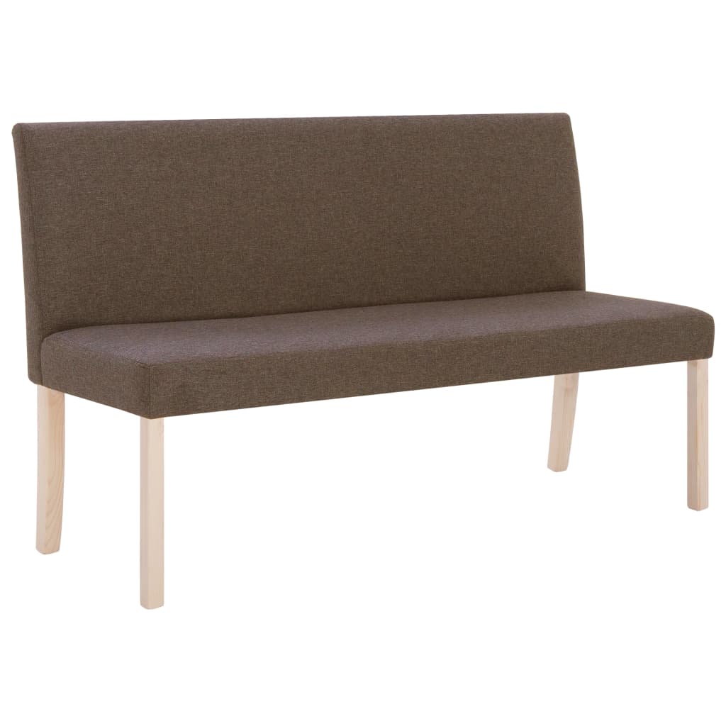 bænk 139,5 cm polyester brun