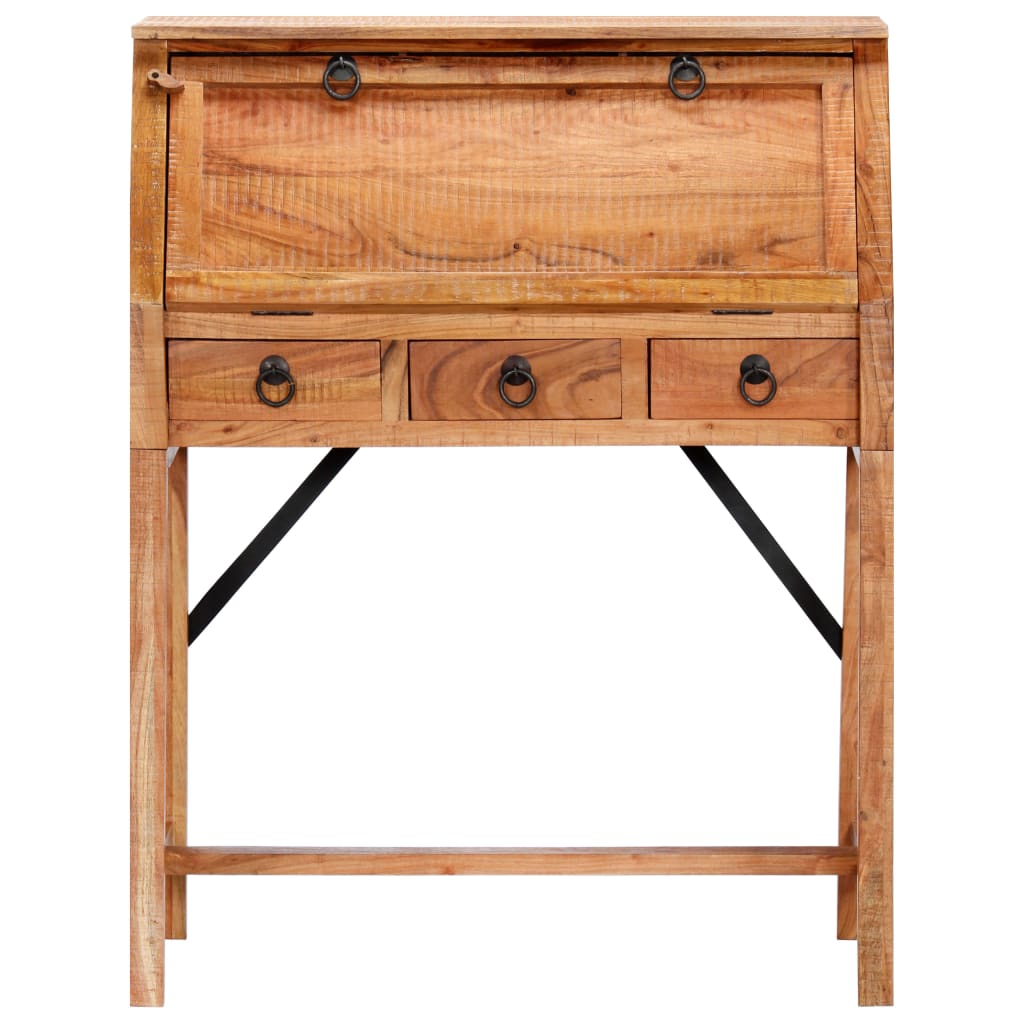 skrivebord massivt akacietræ 90 x 40 x 107 cm