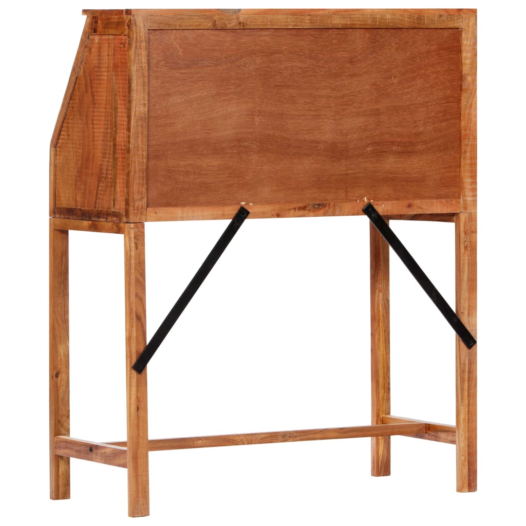 skrivebord massivt akacietræ 90 x 40 x 107 cm