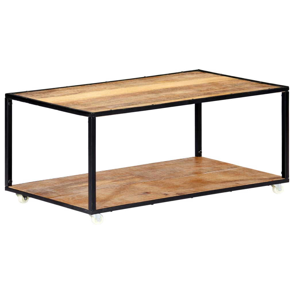 sofabord 90x50x40 cm massivt genbrugstræ