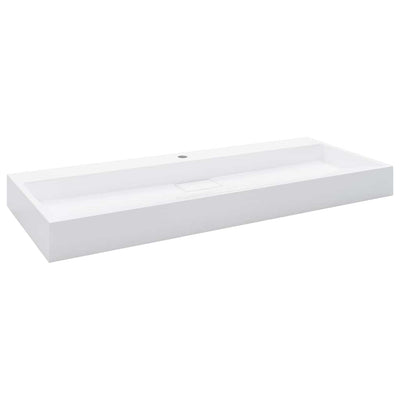 håndvask 120 x 46 x 11 cm mineralstøbt/marmorstøbt hvid