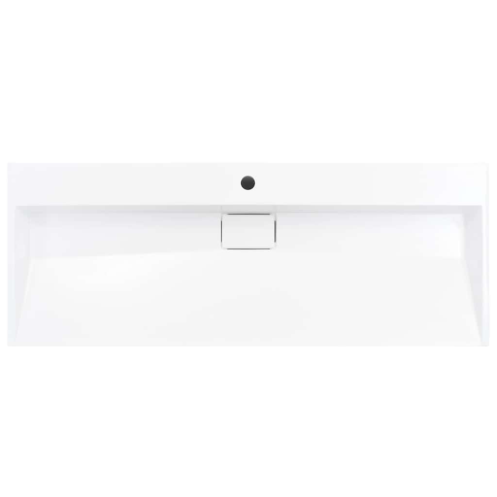 håndvask 120 x 46 x 11 cm mineralstøbt/marmorstøbt hvid
