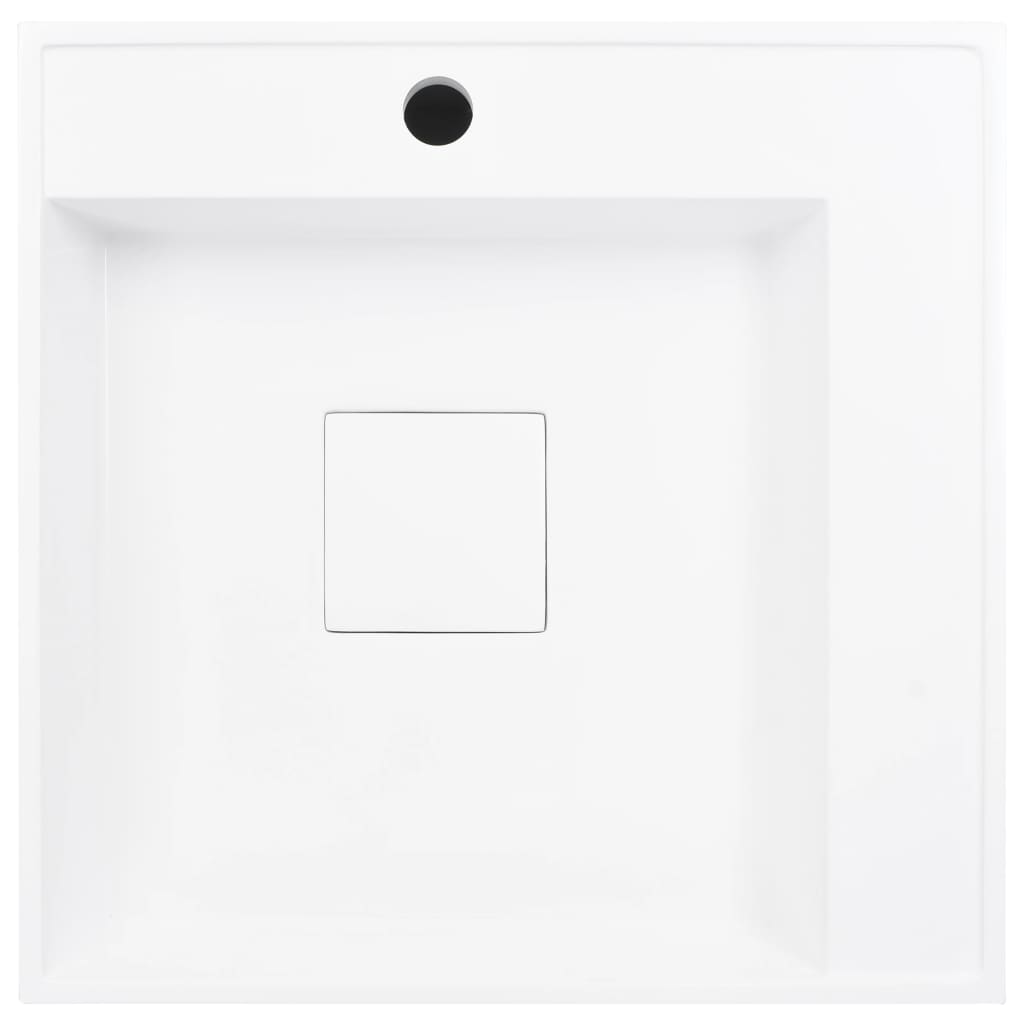 håndvask 50 x 50 x 12,3 cm mineralstøbt/marmorstøbt hvid