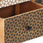 skænk med trykt mønster 130 x 30 x 70 cm massivt mangotræ