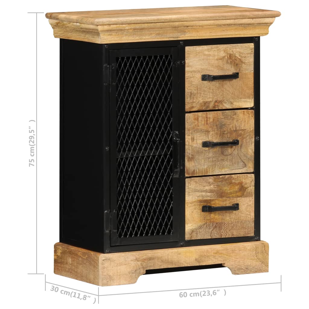 skænk 60x30x75 cm massivt mangotræ