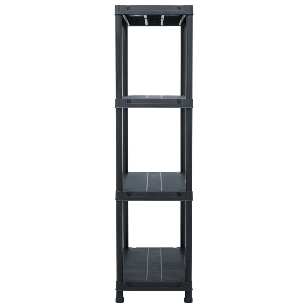 opbevaringsreoler 2 stk. 60 x 30 x 138 cm plastik sort