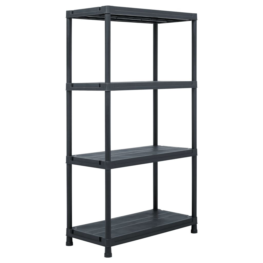 opbevaringsreoler 5 stk. 60 x 30 x 138 cm plastik sort
