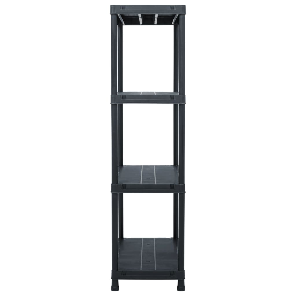 opbevaringsreoler 5 stk. 60 x 30 x 138 cm plastik sort