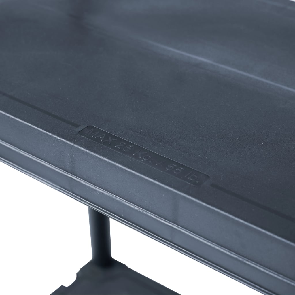 opbevaringsreoler 5 stk. 60 x 30 x 138 cm plastik sort