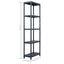 opbevaringsreoler 2 stk. 125 kg 60 x 30 x 180 cm plastik sort