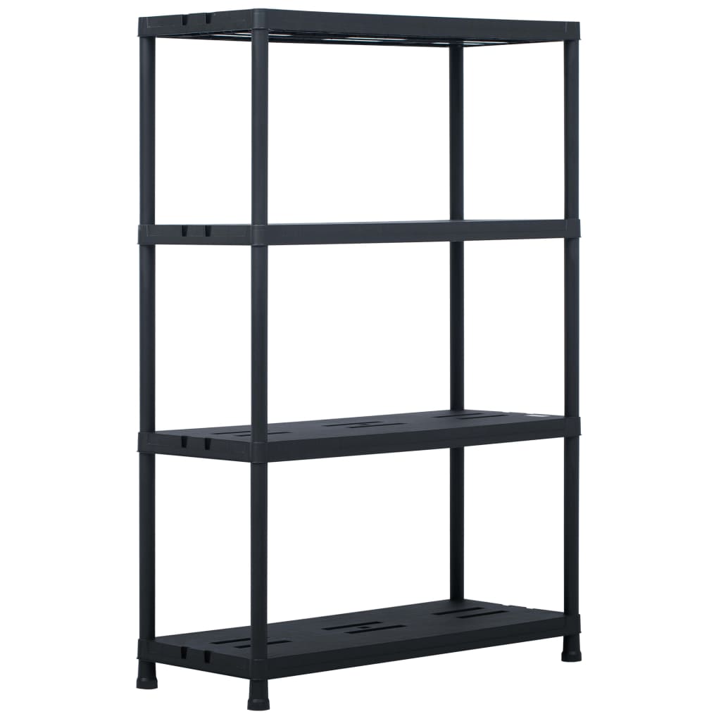 opbevaringsreoler 2 stk. 220 kg 90 x 40 x 138 cm plastik sort