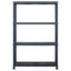 opbevaringsreoler 2 stk. 220 kg 90 x 40 x 138 cm plastik sort