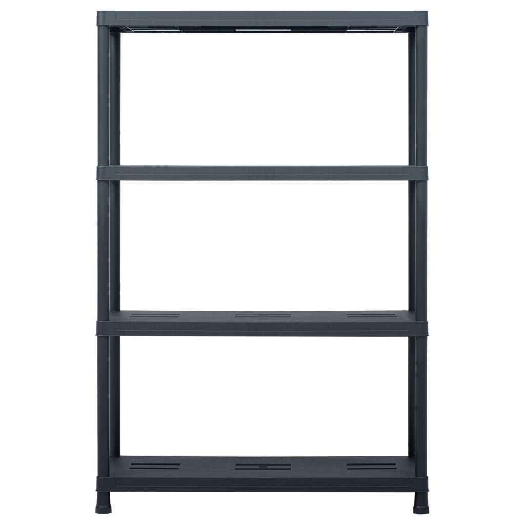 opbevaringsreoler 2 stk. 220 kg 90 x 40 x 138 cm plastik sort