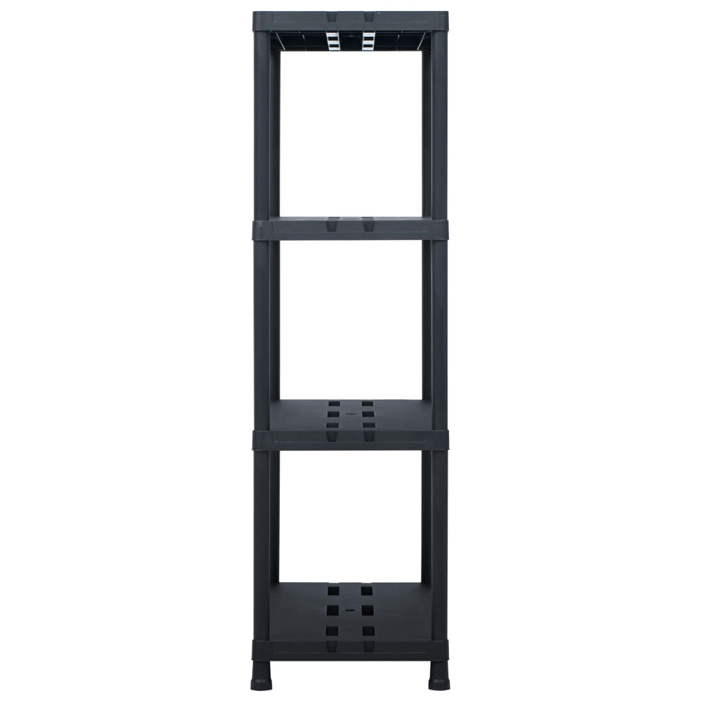 opbevaringsreoler 2 stk. 220 kg 90 x 40 x 138 cm plastik sort