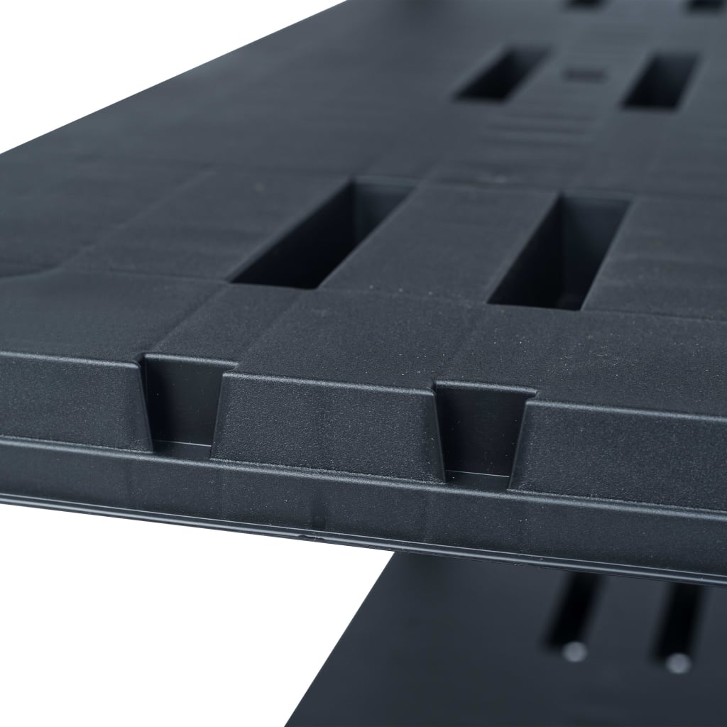 opbevaringsreoler 2 stk. 220 kg 90 x 40 x 138 cm plastik sort