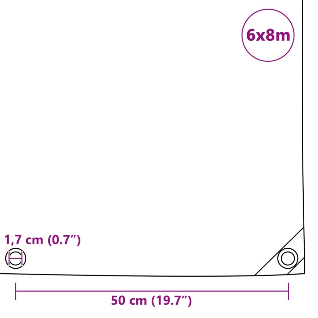 presenning 650 g/m² 6 x 8 m grøn