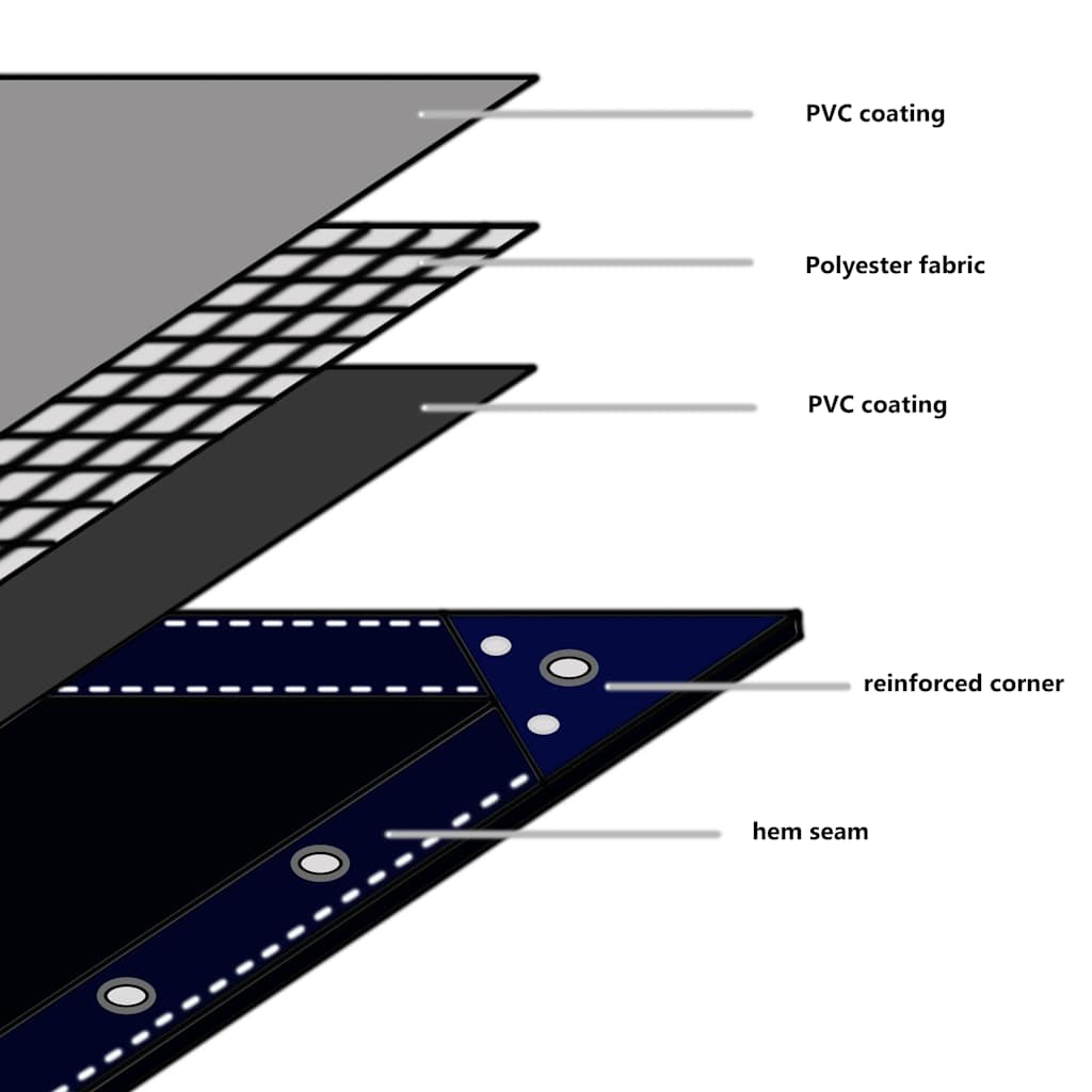 presenning 650 g/m² 1,5 x 20 m hvid