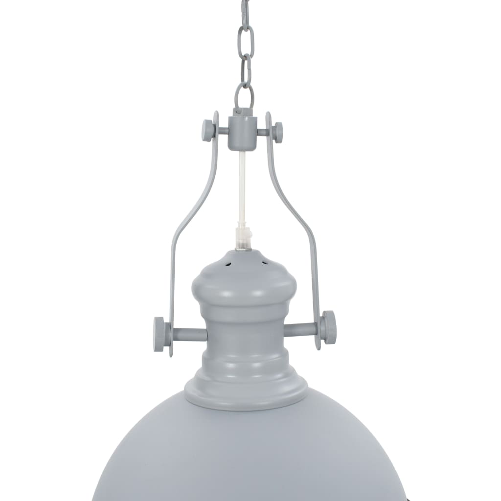loftslampe rund E27 grå