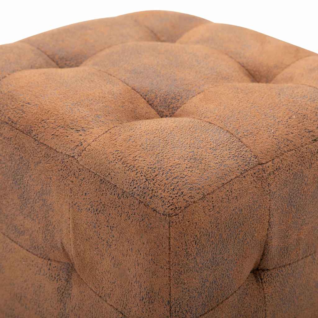 sengeskabe 2 stk. 30 x 30 x 30 cm imiteret ruskind brun