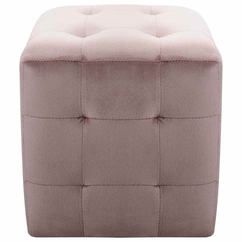 sengeskabe 2 stk. 30 x 30 x 30 cm fløjlsstof pink