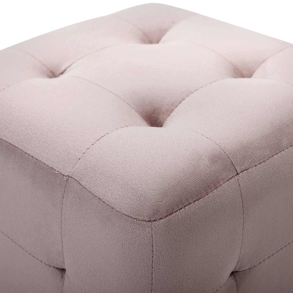 sengeskabe 2 stk. 30 x 30 x 30 cm fløjlsstof pink
