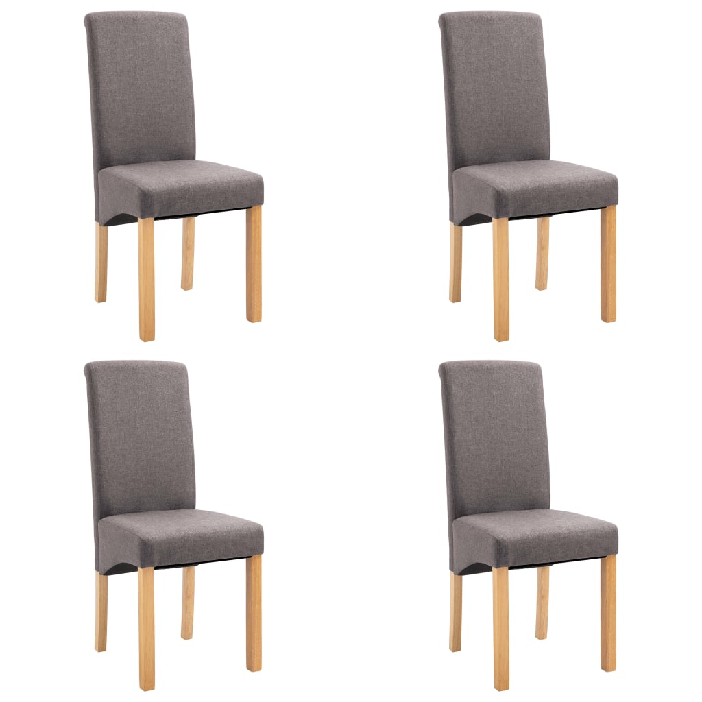 spisebordsstole 4 stk. stof gråbrun