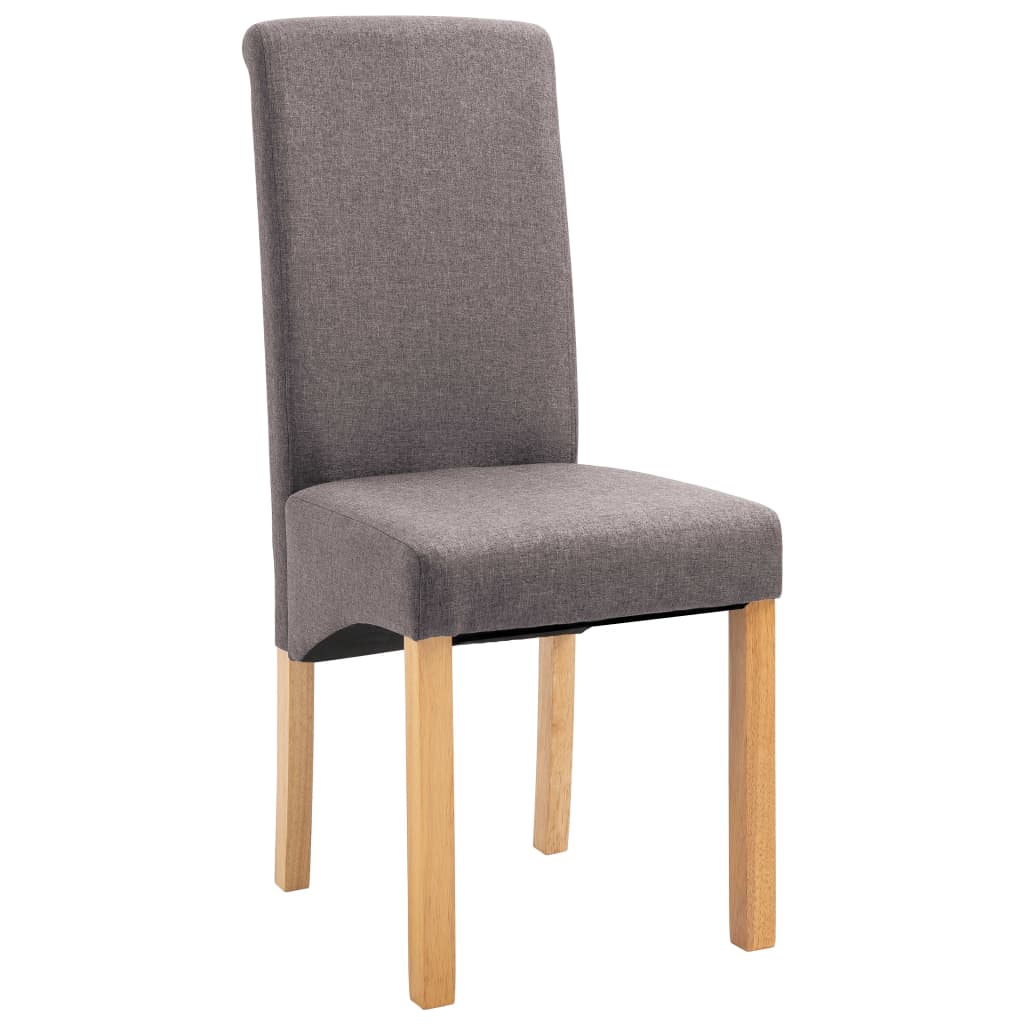 spisebordsstole 4 stk. stof gråbrun