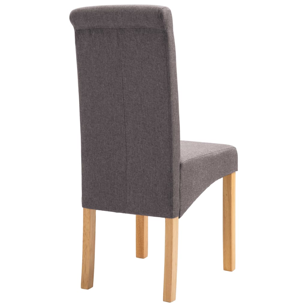 spisebordsstole 4 stk. stof gråbrun