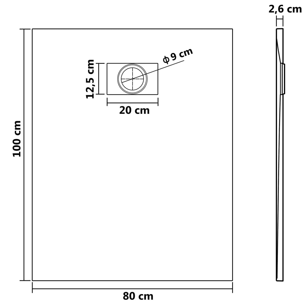 brusekar SMC 100 x 80 cm sort