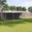 udendørs hundeløbegård med tag 7,6 x 3,8 x 2,3 m
