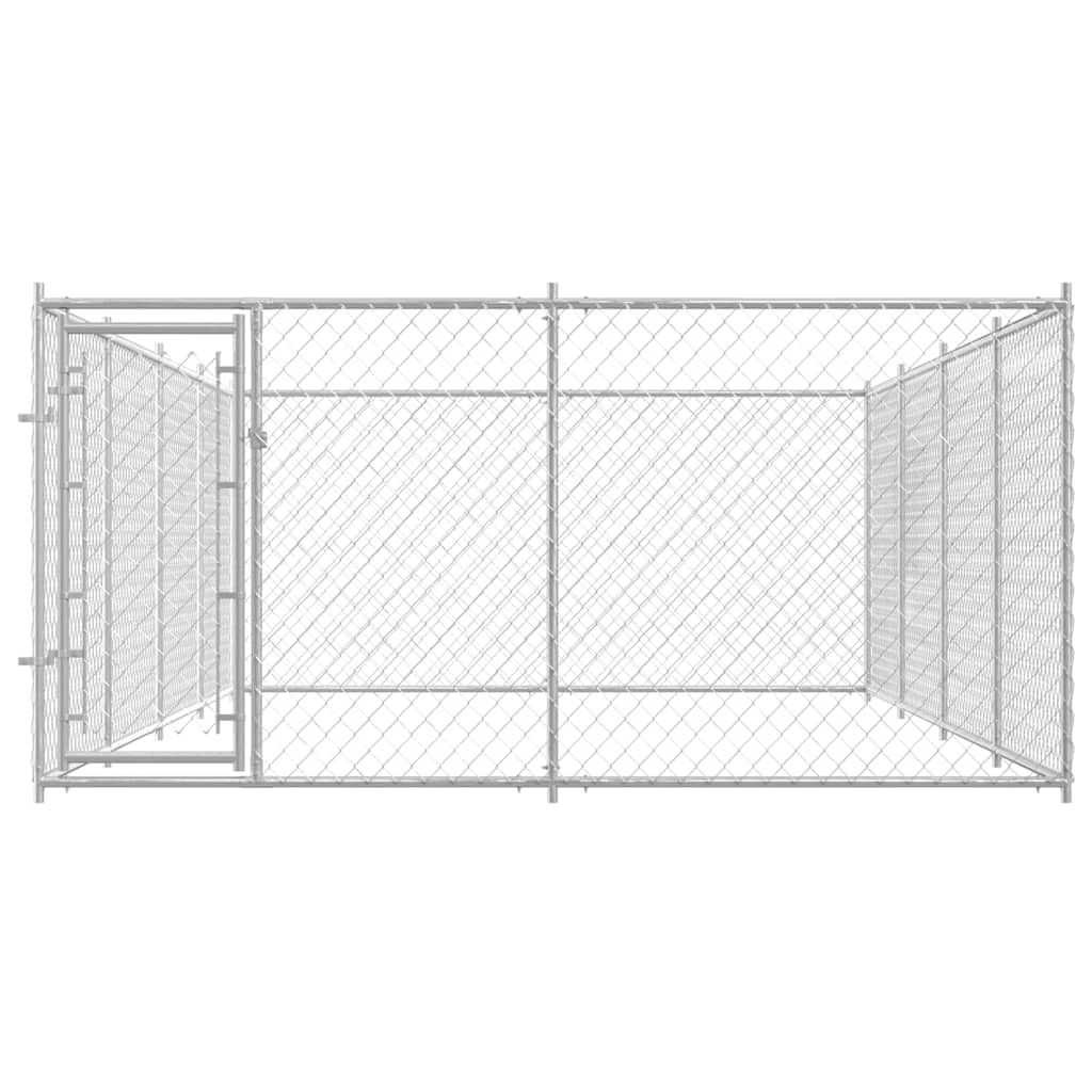 udendørs hundeløbegård 7,6 x 3,8 x 1,9 m