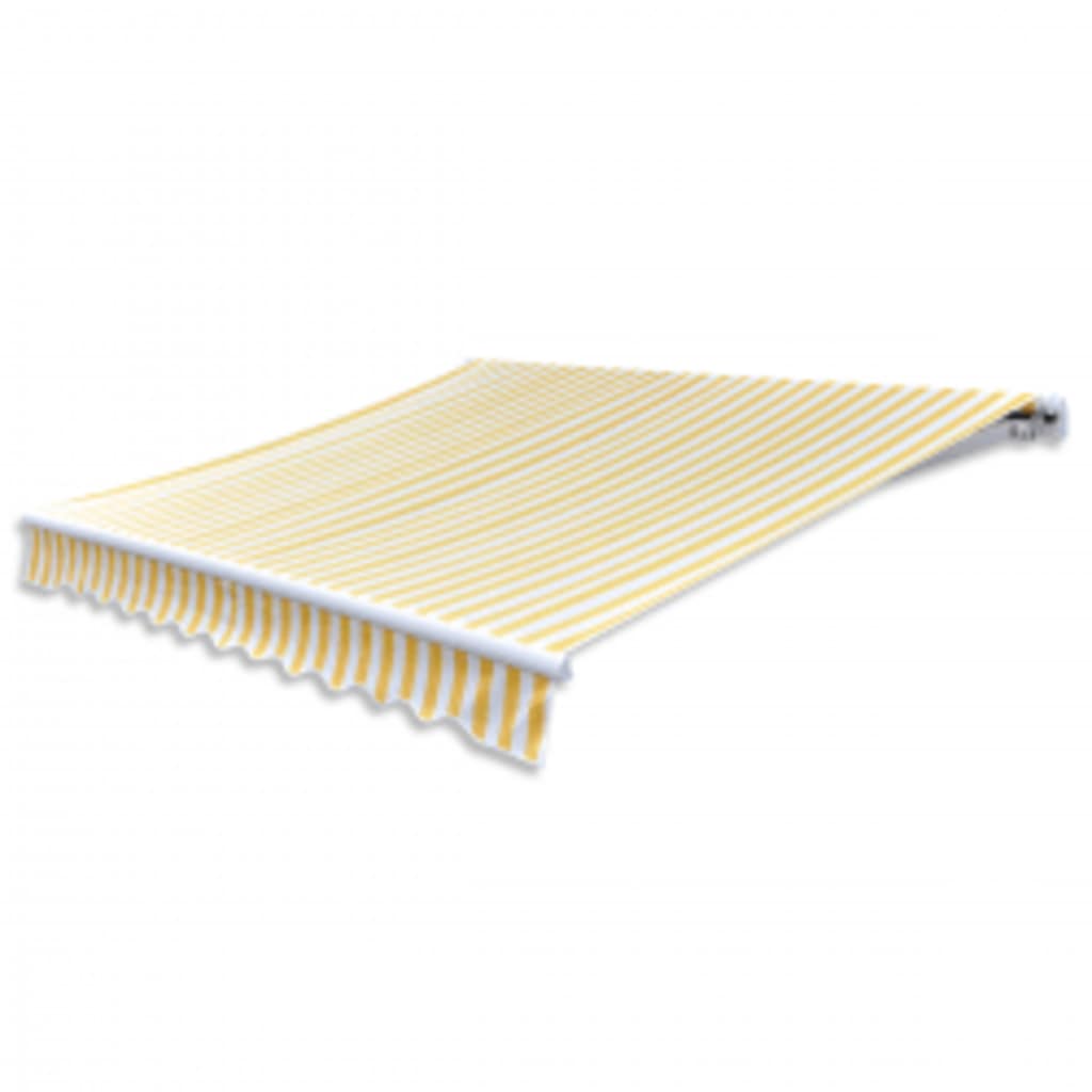 foldemarkise motoriseret 600 cm gul/hvid