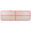 oppustelig gymnastikmåtte med pumpe 500 x 100 x 10 cm PVC Pink