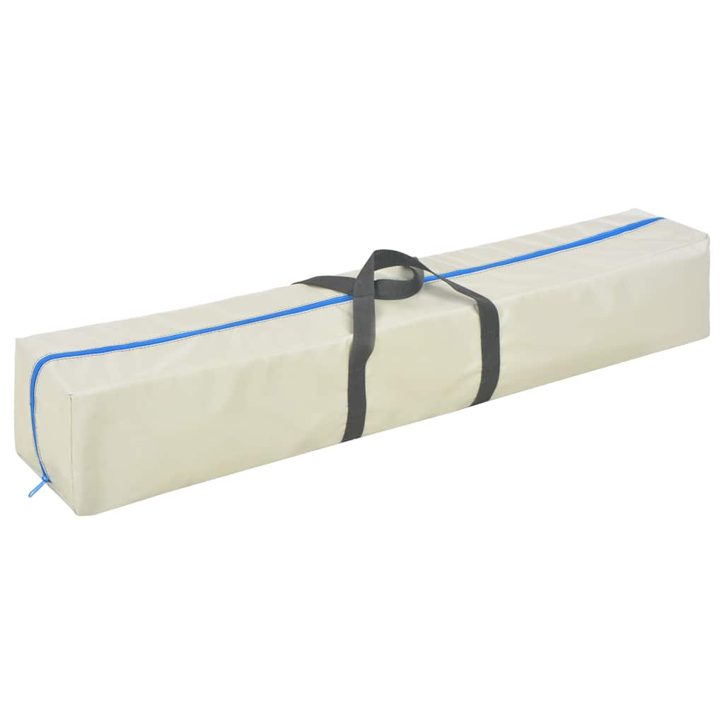 oppustelig gymnastikmåtte med pumpe 500 x 100 x 10 cm PVC grøn