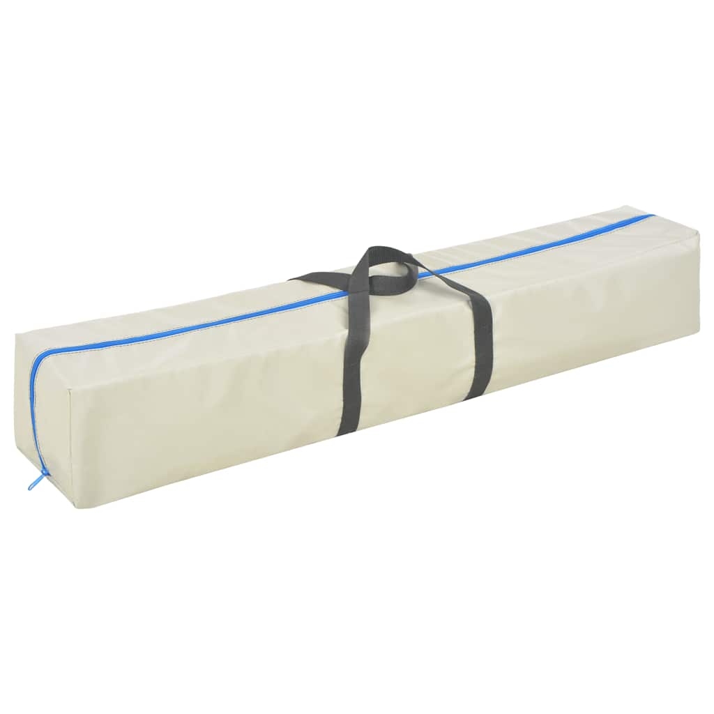 oppustelig gymnastikmåtte med pumpe 700 x 100 x 10 cm PVC blå