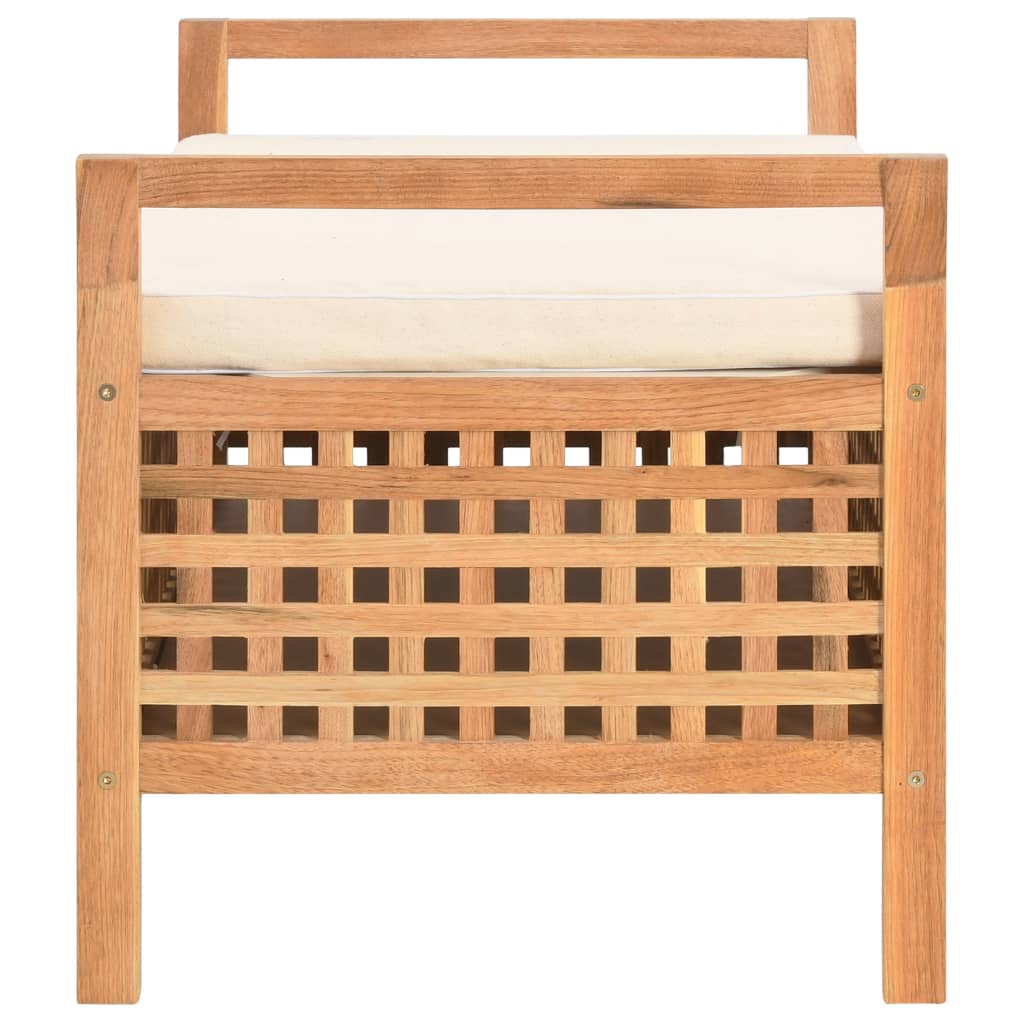 opbevaringsbænk 93 x 49 x 49 cm massivt valnøddetræ