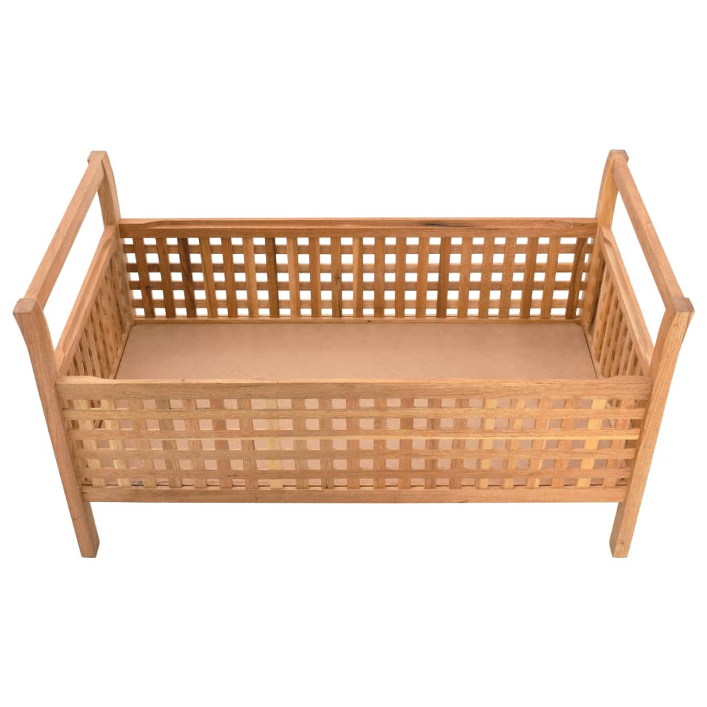 opbevaringsbænk 93 x 49 x 49 cm massivt valnøddetræ
