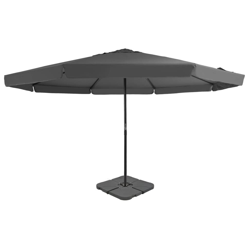 haveparasol m. transportabel fod antracitgrå