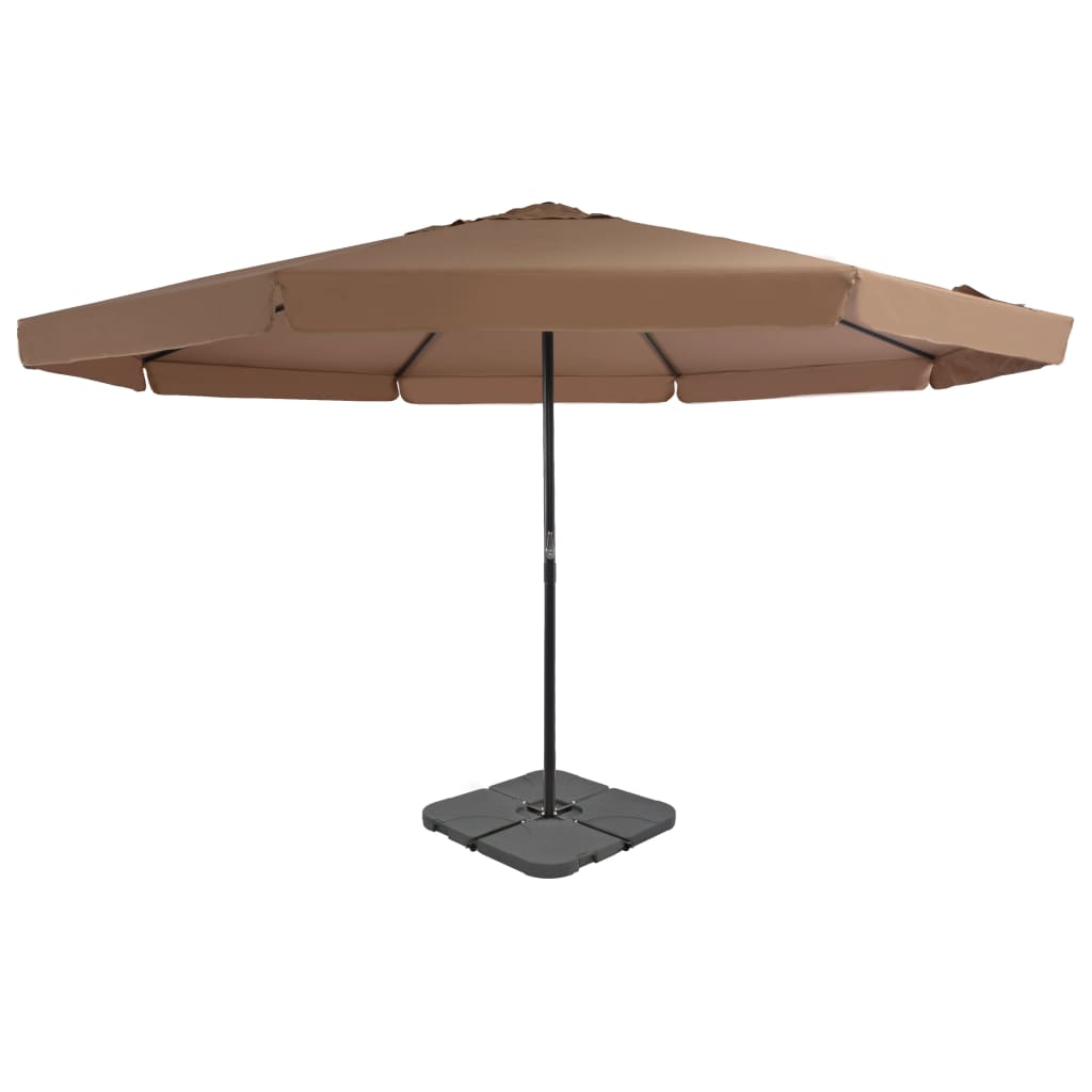 haveparasol m. transportabel fod gråbrun