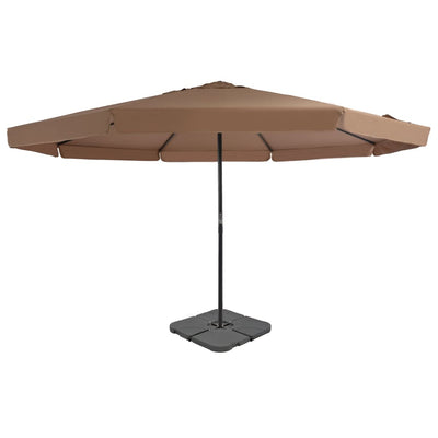 haveparasol m. transportabel fod gråbrun