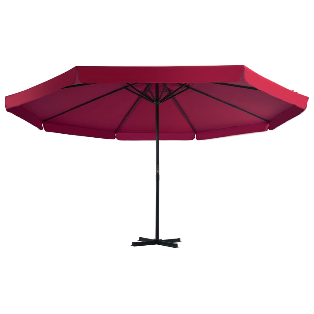 haveparasol m. transportabel fod rød