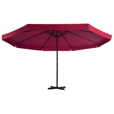 haveparasol m. transportabel fod rød