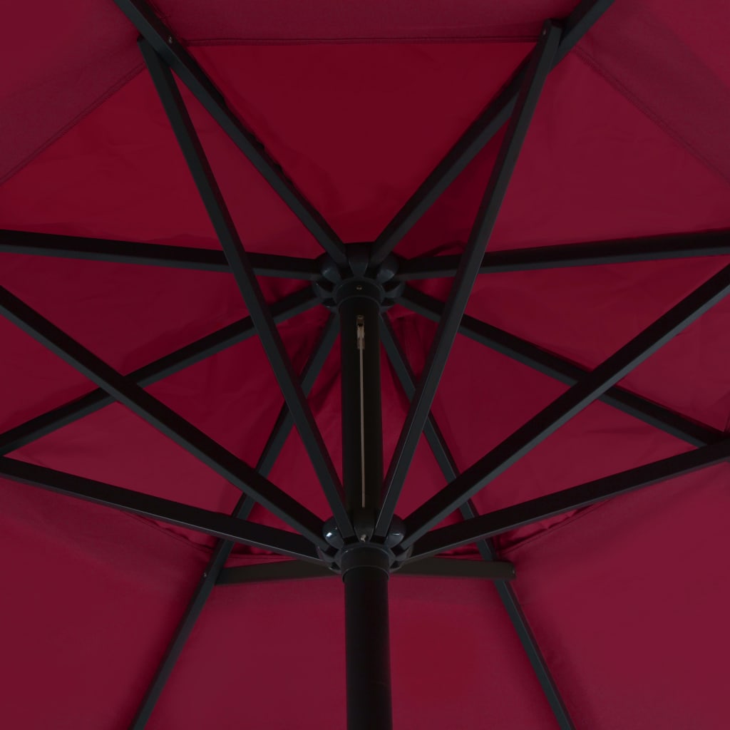 haveparasol m. transportabel fod rød