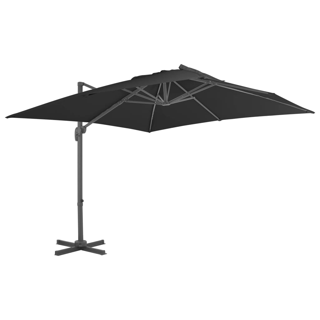 haveparasol m. transportabel fod antracitgrå