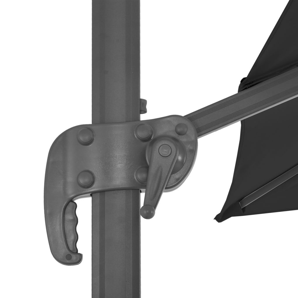 haveparasol m. transportabel fod antracitgrå